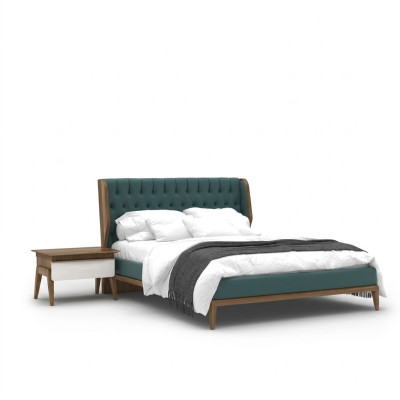 Set da camera da letto 3 pezzi Letto matrimoniale di lusso 2 comodini Moderni Mobili