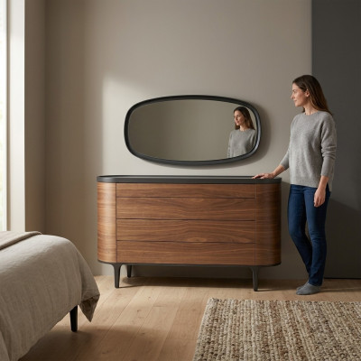 Comò con specchio design lussuoso armadio stile moderno mobili camera da letto nuovo