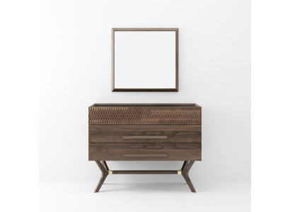 Mobile portaoggetti di lusso con specchio stile camera da letto moderno design in legno.