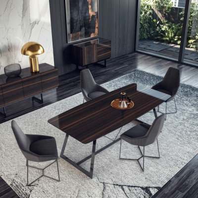 Tavolo da pranzo di lusso 4 sedie Set completo sala da pranzo Nuovo arredamento Design moderno 5 pezzi