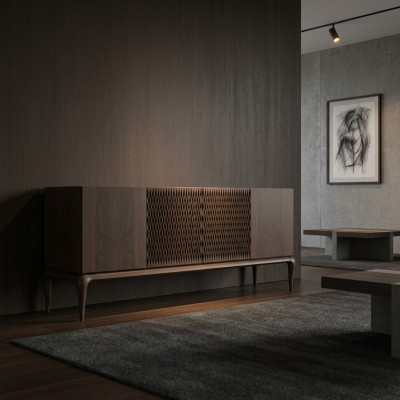 Sala da pranzo credenza Arredamento di lusso Design moderno Armadio in legno Nuovi mobili
