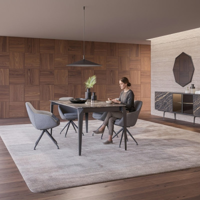 Sala da pranzo di lusso completa, tavolo da pranzo 4 sedie Arredamento con credenza e specchio.