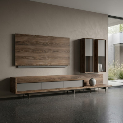 Mobili soggiorno porta TV completo parete attrezzata cornice TV arredo di design