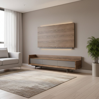 Mobile porta TV a parete di lusso Cornice TV Completamente Arredamento Soggiorno