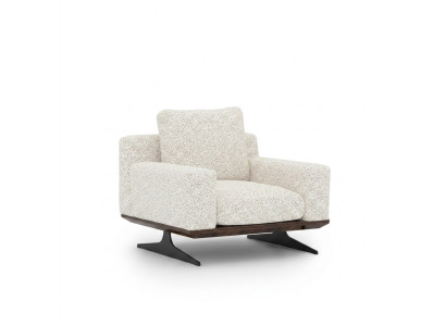 Arredamento del salotto in tessuto di lusso con poltrone imbottite, mobili moderni di design.