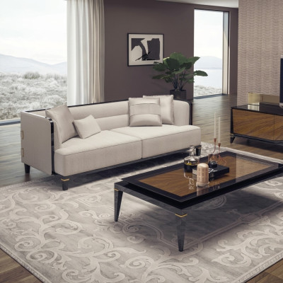 Soggiorno moderno bianco divano a tre posti divano designer mobili imbottiti