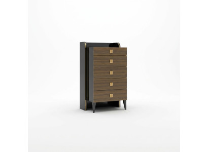 Mobile buffet di lusso in legno per sala da pranzo. Moderno design degli armadi. Nuovo arredamento di design.