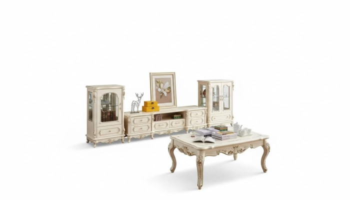 Soggiorno per set di mobili classici 3 pezzi. Spazio interno per l'appartamento.