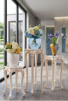 Supporto per fiori stile classico Colonna porta vasi di lusso 3 pezzi