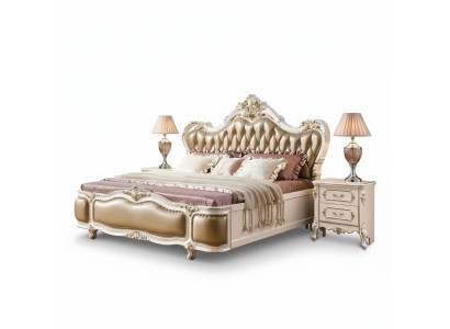 Classica camera da letto di lusso set di lusso 3 pezzi letto + 2 comodini nuovi
