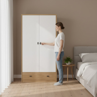 Armadio della camera da letto, mobile moderno per interni di lusso.