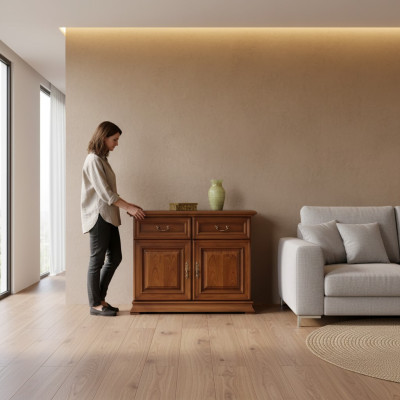 Comò Camera da letto Comodini Stile classico Marrone Armadietto Buffet