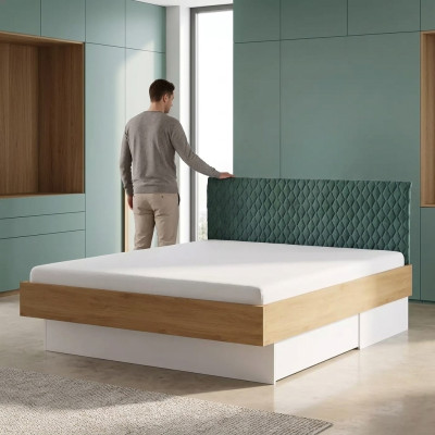 Letto imbottito design di lusso, letti matrimoniali da hotel, camera da letto in legno mobili