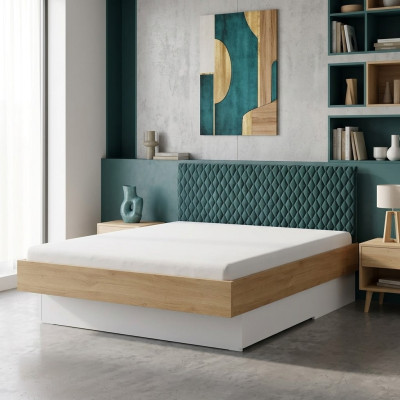 Letto imbottito design di lusso, letti matrimoniali da hotel, camera da letto in legno mobili