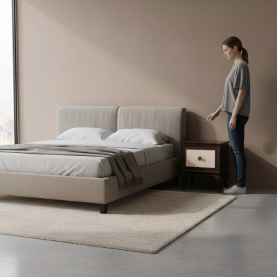 Tavolino da camera da letto di lusso in legno stile hotel elegante lusso nuovo