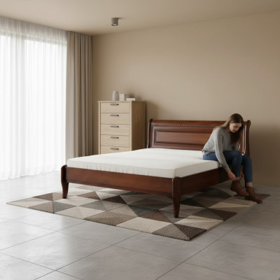 Design dei letti di lusso dell'hotel Letti matrimoniali Coppia di camere da letto Letti in legno barocchi