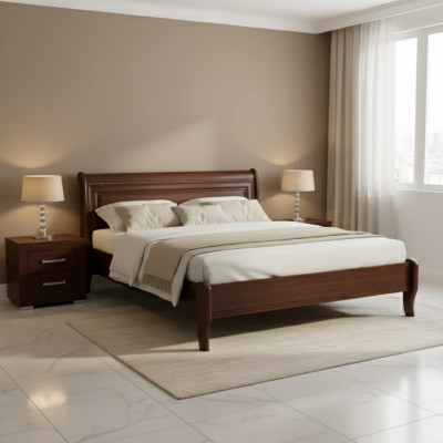Design dei letti di lusso dell'hotel Letti matrimoniali Coppia di camere da letto Letti in legno barocchi