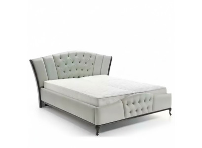 Letto Imbottito Design di Lusso Letti Matrimoniali Hotel Chesterfield Mobili in Legno Nuovi