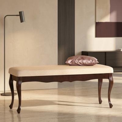 Banca classica di design sgabello mobile imbottito panchina panchina pouf