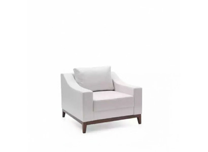 Poltrona bianca stile Scandinavo, poltrona imbottita, poltrona TV, poltrona lounge, mobili da club.