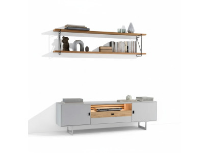 Mobile porta TV in legno in stile moderno per il soggiorno.