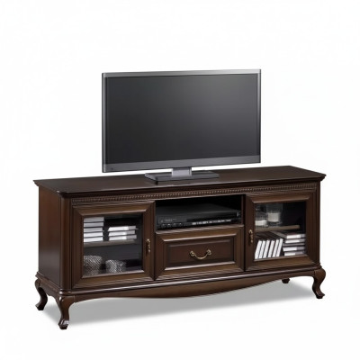 Soggiorno TV supporto moderno televisore stendi massello mobile di legno.