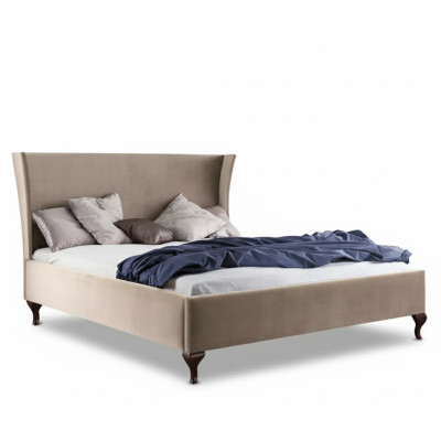 Letto imbottito design lusso doppio letti hotel barocco mobili in legno