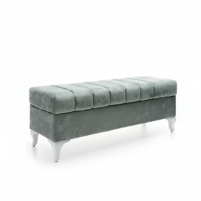 Banca seduta classica Design pouf Poggiapiedi Due posti Tessuto Poggiapiedi
