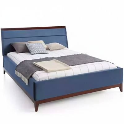 Letto camera da letto Mobili di lusso in colore blu Novità per i tuoi interni