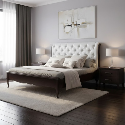 Letto in tessuto design, letti matrimoniali di lusso moderni struttura camera da letto hotel.