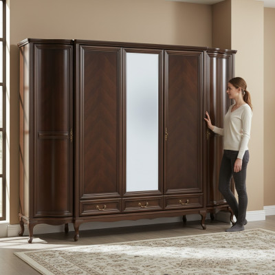 Armadio camera da letto in legno stile Art déco armadi barocchi