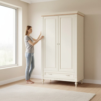 Armadio guardaroba camera da letto armadio stile antico barocco bianco armadi