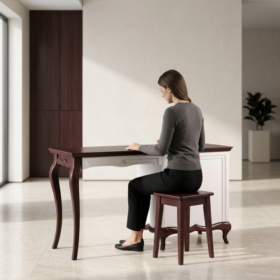 Scrivania classica Mobili da ufficio di lusso in legno bianco Esclusivo