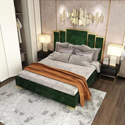 Letto 2x comodini 3 pezzi set camera da letto design moderno di lusso comodini