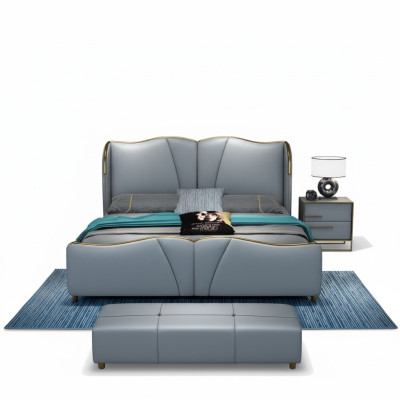 Design Blu 2x Comodini Tavolini da Salotto Camera da Letto Legno Console di Lusso