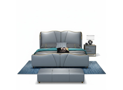 Design Blu 2x Comodini Tavolini da Salotto Camera da Letto Legno Console di Lusso