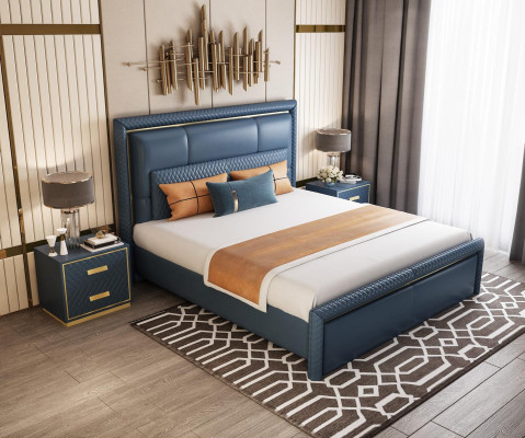 Design letto moderno Letti imbottiti Letto incorniciato 180x200 cm.