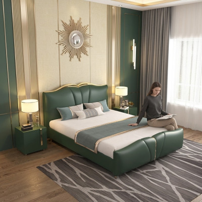 Design letto matrimoniale camera da letto mobili 3 pezzi set letti completo comodini