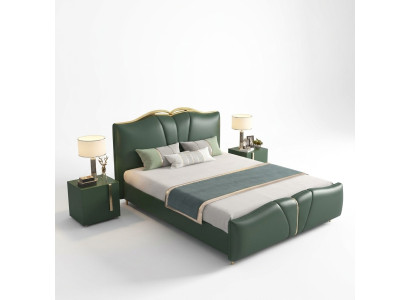 Design letto matrimoniale camera da letto mobili 3 pezzi set letti completo comodini