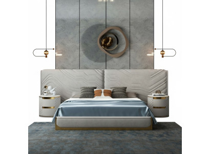 Letto imbottito design lusso doppio letti hotel di lusso mobili per hotel di lusso.