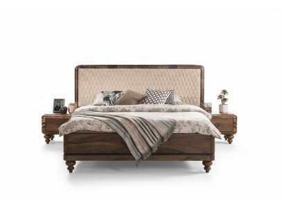 Camera da letto Mobili Letto di lusso Design 2x Comodini Letto matrimoniale 3pz