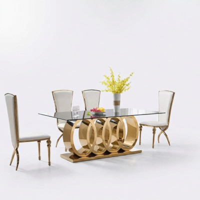 Tavolo da pranzo design, tavoli da pranzo, mobili da sala da pranzo, tavolo in acciaio inossidabile, tavoli.