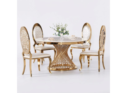 Tavolo rotondo base dorata cromata Tavolo rotondo tavoli da pranzo tavoli da pranzo di lusso 130cm