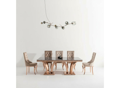 Tavolo da pranzo di lusso, tavolo da pranzo moderno. Tavoli da pranzo, tavoli design in metallo.