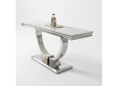 Argento credenza consolle tavolo di lusso argento cromato 120x40cm