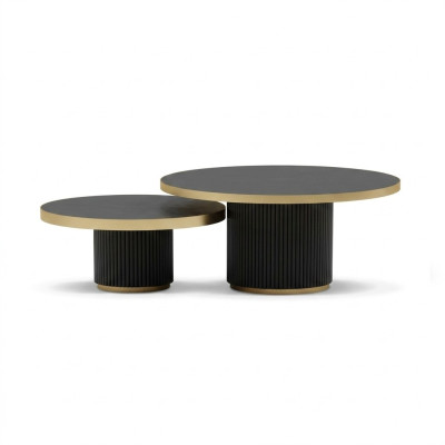 Set di tavolini da salotto designer 2x, tavolini da salotto, mobili in acciaio inossidabile per il soggiorno.