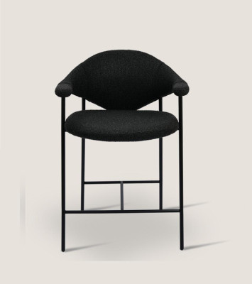 Eleganti sedute Sedia da pranzo del designer con gambe in acciaio Moderne.