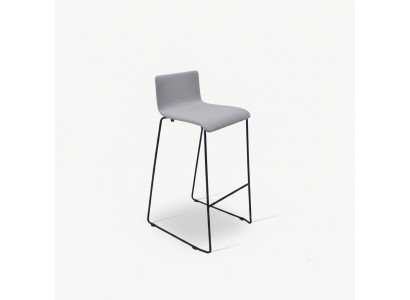 Alto sgabello grigio chiaro di lusso, sedie imbottite in stile mobili design.