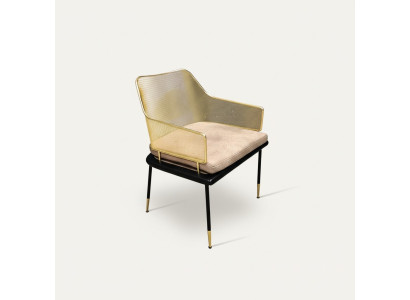 Lussuosa poltrona monoposto da designer con elementi in acciaio inossidabile nuove sedie