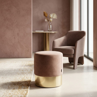 Poggiapiedi beige Pouf design Pouf sgabello imbottito Sedute tessili
